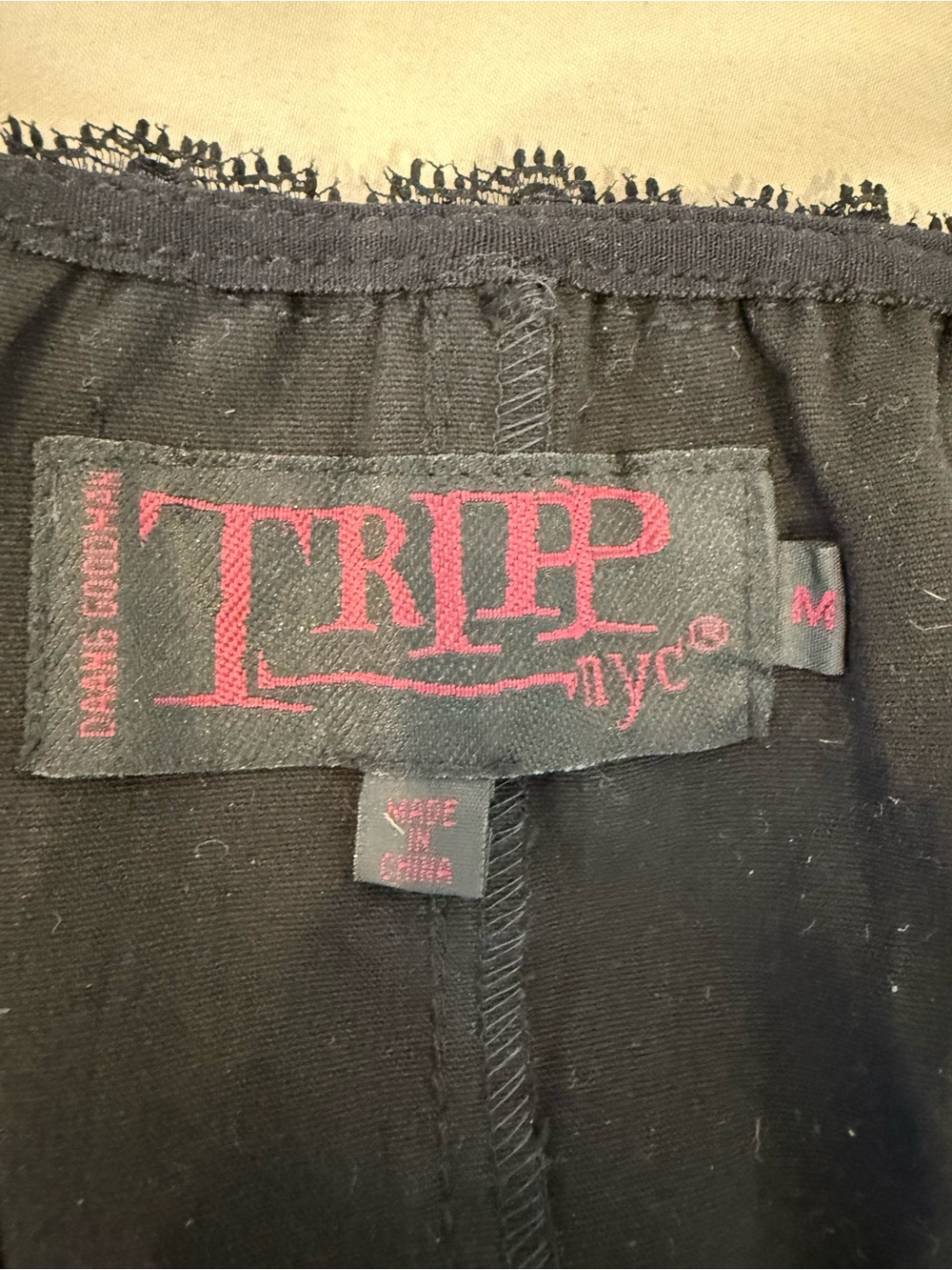 Tripp NYC Black Top with Red Logo Detail - Picture 5 of 5